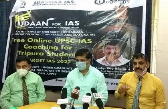 Free IAS Exam Coaching Centre in Tripura with initiative of MLA Sudip Barman